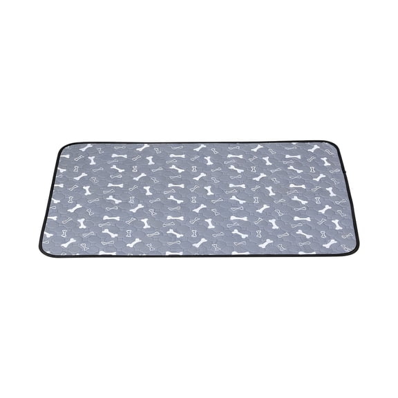 A Pet Pee Pad Washable Reusable Absorbent Waterproof Dog Training Pad Cat Urine Pad 13.78X19.69 Inches Grey Bone Pattern Cloth Material