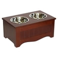 thumbnail image 1 of A Pet Project Chocolate Brown MDF Small Pet Food Server and Storage Box - 15.75", 1 of 1