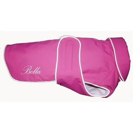 A Pets World Weatherproof Fleece Lined Dog coat Dark Pink