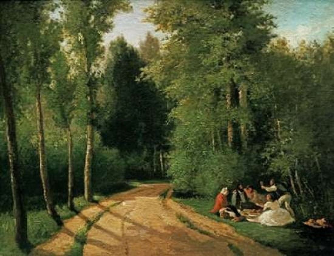 A Picnic at Montmorency Canvas Art - Camille Pissarro (22 x 28)