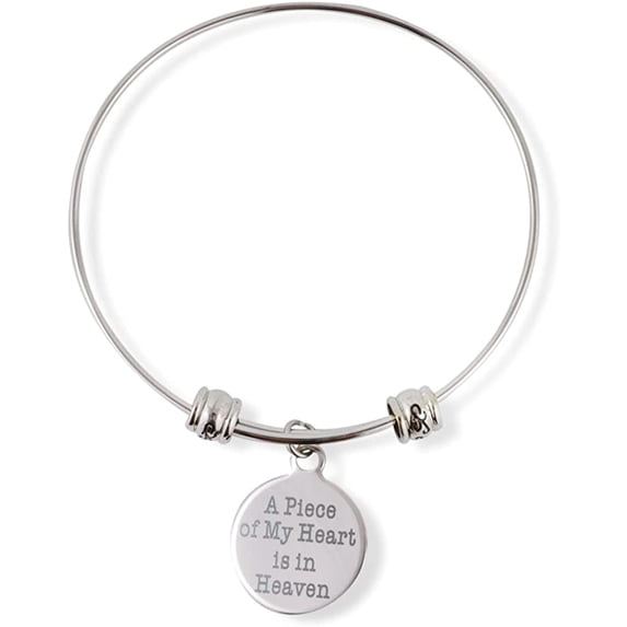A Piece of My Heart is In Heaven Fancy Bangle