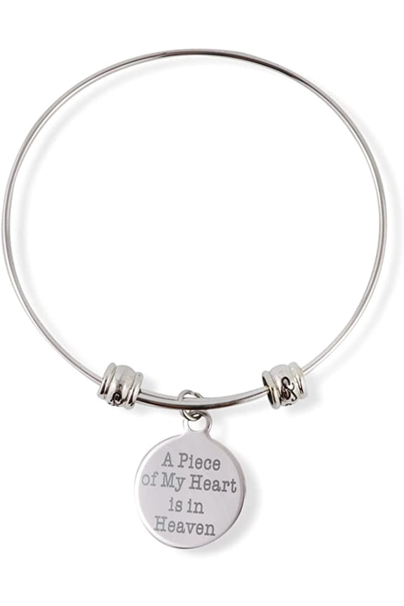 A Piece of My Heart is In Heaven Fancy Bangle
