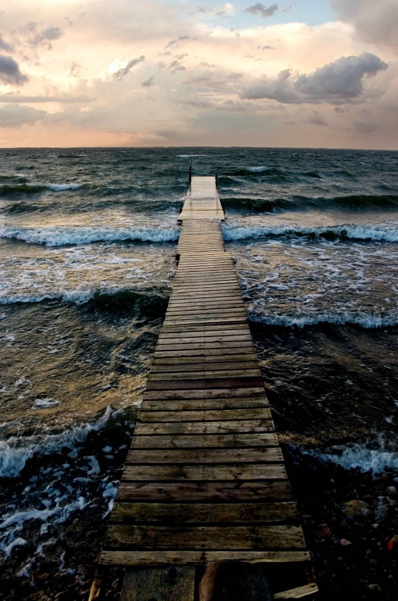 A Pier In The Water Canvas Art - Nathan Lau Design Pics (22 x 34)