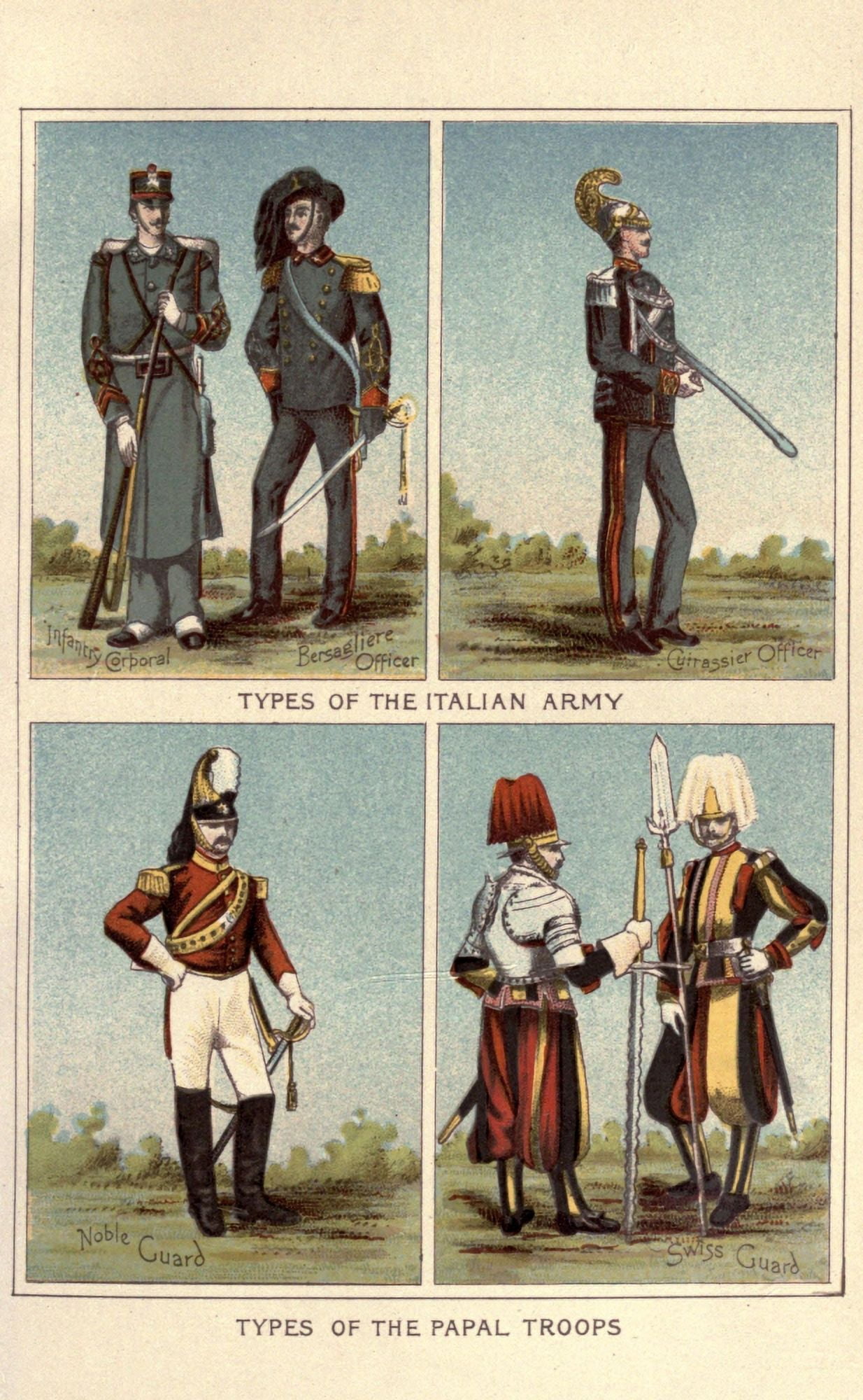 A Pilgrimage to Italy 1899 Italian Troops Canvas Art - Unknown (24 x 36)