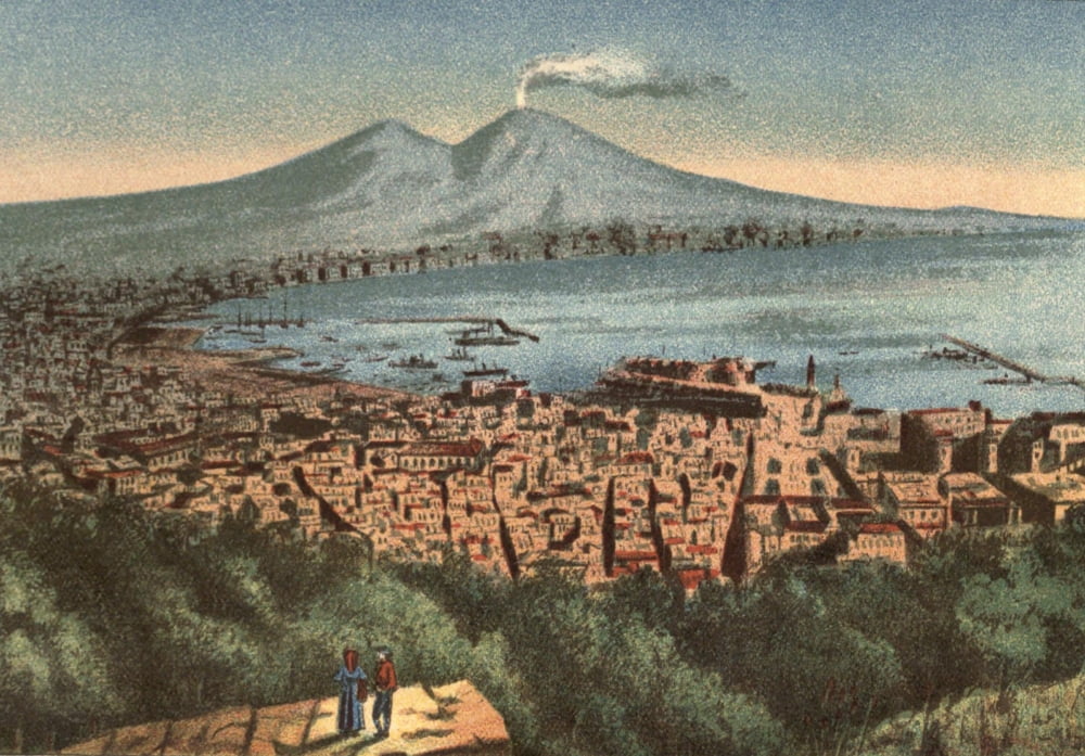 A Pilgrimage to Italy 1899 The Bay of Naples Canvas Art - Unknown (24 x 36)