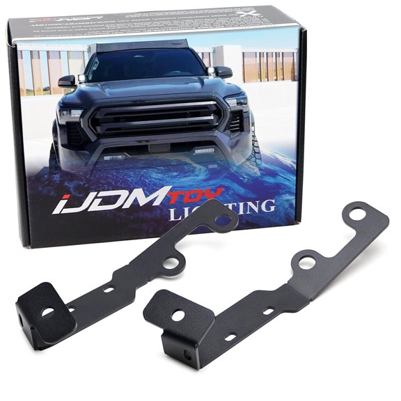 A-Pillar Ditch Light Brackets For Toyota 2024-up Tacoma | Heavy Duty Solid Steel Construction, Windshield/Hood Hinge Mount, Fit Various LED Pod Lamps, Bolt-On Installation