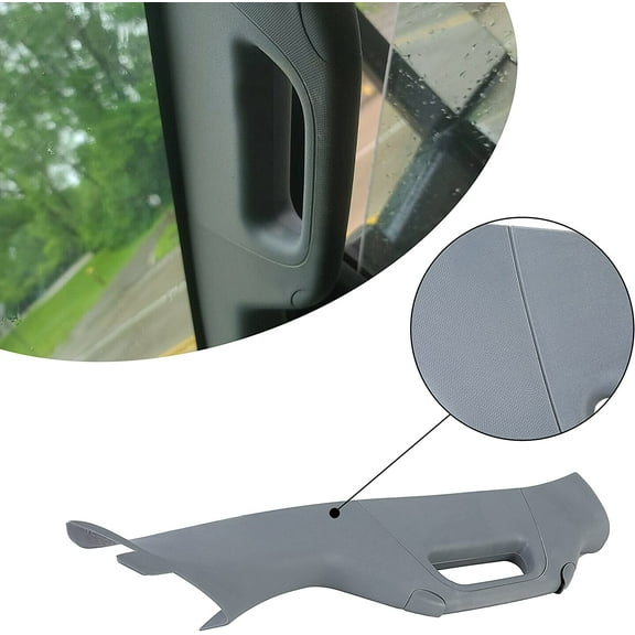 A Pillar Handle Interior Trim Gray Right Passenger Side For 2011-2016 Ford F-250 F-350 F-450 F-550 Super Duty Replacement for BC3Z-2503598-AA BC3Z2503598AB 12 13 14 15