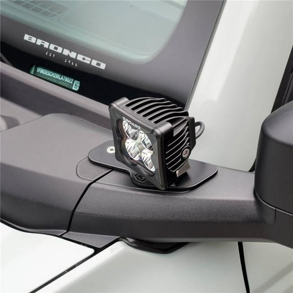 A Pillar LED Bracket to Mount Two 3 in. LED Pod Lights & Wiring Harness for 2021-C Ford Bronco