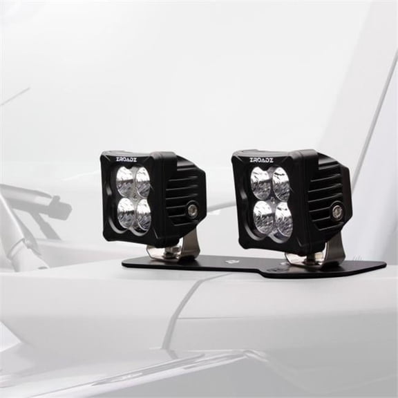A Pillar LED Kit with Two 3 in. Amber LED  LED Pod Lights & Wiring Harness for 2021-C Ford Bronco