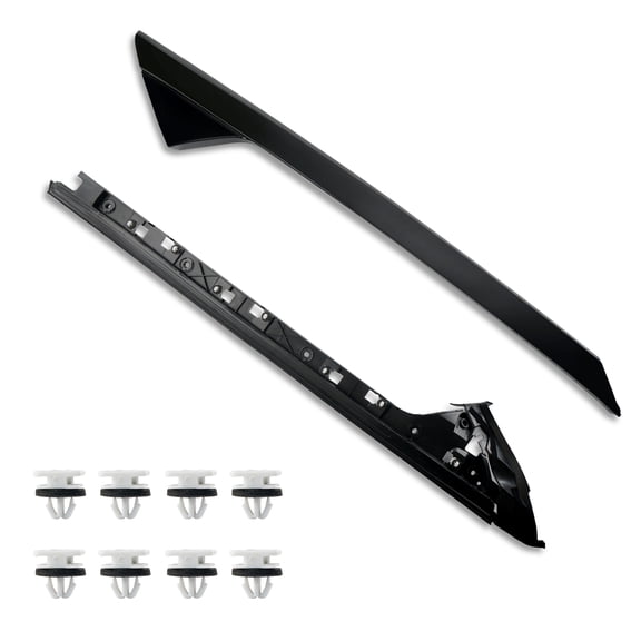 A-Pillar Molding Trim Kit Compatible with 2011-2019 Ford Explorer Left Driver Side Outer & Inner Windshield Molding Trim Replace BB5Z-7803145-AA 926-450 BB5Z-7803137-AA BB5Z-7803137-AB