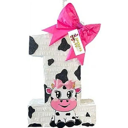 A Pinata 4 U Number One Cow Pinata First Birthday Barnyard Theme