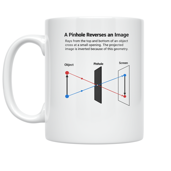 A Pinhole Reverses an Image - Science Enthusiast - 11 oz Ceramic Coffee Mug