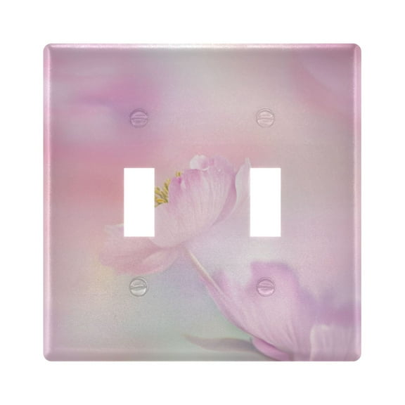 A Pink Anemone Flower Decorative Light Switch Plates Switch Cover Decorative Wall Plates Ideal for Living Room Kitchen Bedroom and Study