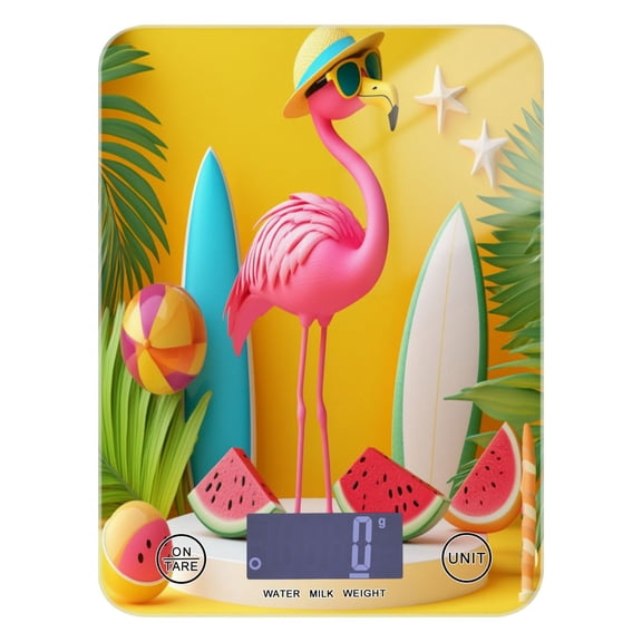 A Pink Flamingo Food Scale Digital Kitchen Scale Waterproof Grams Ounces lbs for For Baking and Cooking