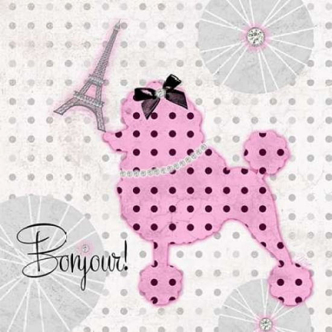 A Pink Poodle Kind of Day Canvas Art - Miyo Amori (24 x 24)