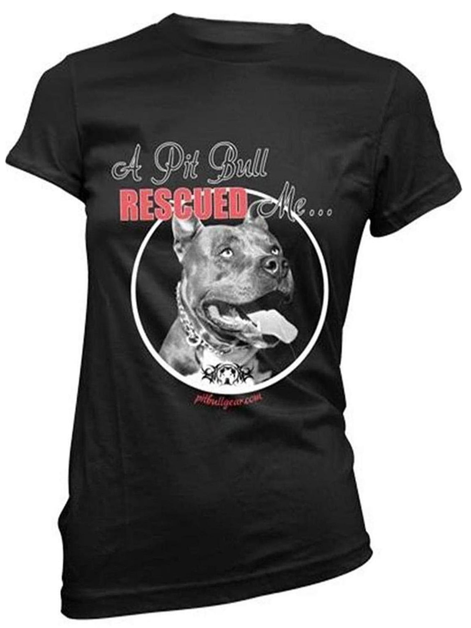 Pit Bull Rescued Me Women's Fitted Shirt Perfect Liberia Ubuy