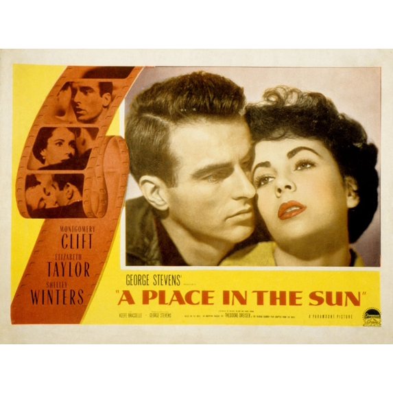 A Place In The Sun Montgomery Clift Elizabeth Taylor 1951. Movie Poster Masterprint (28 x 22)