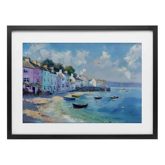 Stupell Industries A Place To Stay Scenery Black Framed Print Under Glass, design by LSR Design Studio, 14 x 20