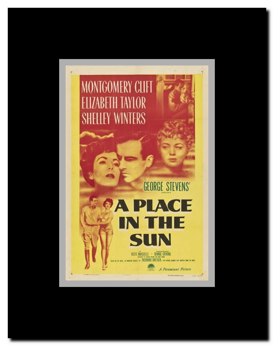A Place in the Sun Framed Movie Poster