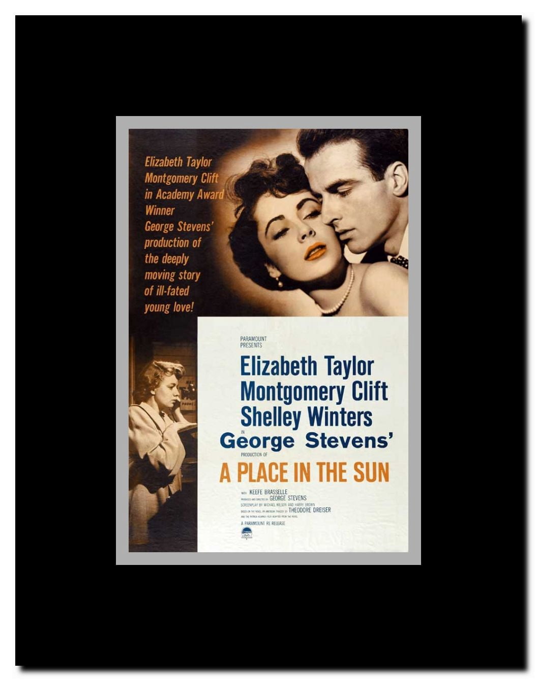 A Place in the Sun Framed Movie Poster