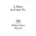 thumbnail image 1 of Pre-Owned A Place to Come To (Hardcover) 0394410645 9780394410647, 1 of 1