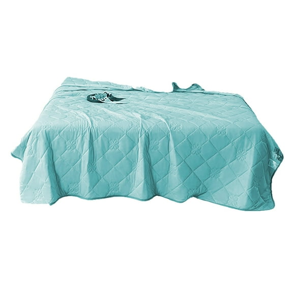 A Plaid Conditioning Quilt Cool Feeling Summer Cool Quilt Ice Cream Cool Silk Bedspread Lightweight Washable Quilt For Summer 78.74 X 90.55 Inches