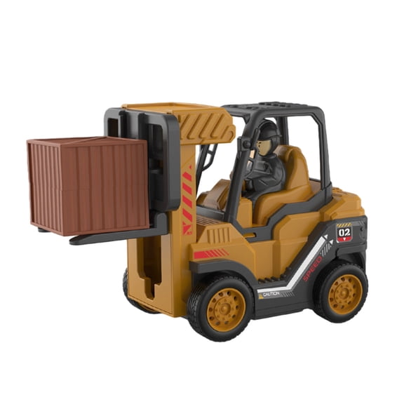 A Plastic Press And Go Forklift Toy For Kids Inertial Construction Vehicle Model For Boys And Girls Age 3 And Up