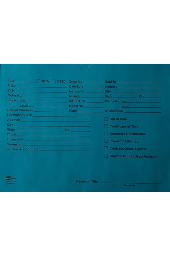 A Plus Auto Dealership Jackets DSA-546 Teal 12" x 9", Quantity 100 (OS1L)