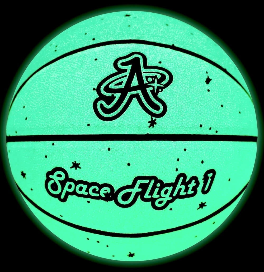 A Plus Collectibles Glow in the Dark Basketball, Size 29.5"