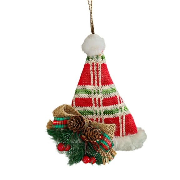 A Plush Christmas Stocking Cap Ornament For Tree Hanging Decoration