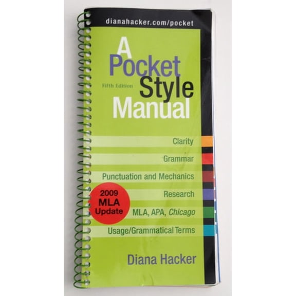 A Pocket Style Manual (Paperback) by Diana Hacker, Nancy Sommers, Tom Jehn