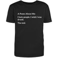 thumbnail image 1 of A Poem About Me Graphic Novelty Humor Funny T Shirt Black Large, 1 of 1