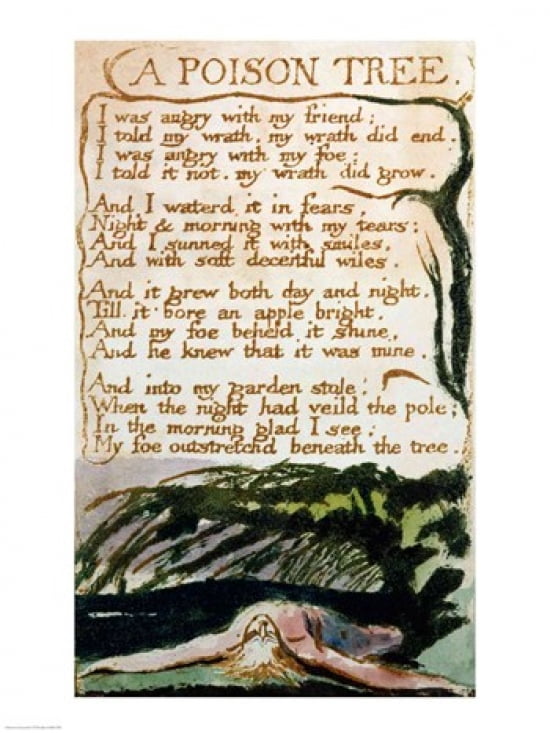A Poison Tree from Songs of Experience Canvas Art - William Blake (18 x 24)