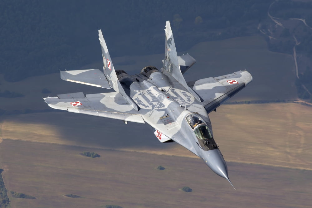 A Polish Air Force MiG-29 aircraft Canvas Art - Daniele FaccioliStocktrek Images (35 x 24)