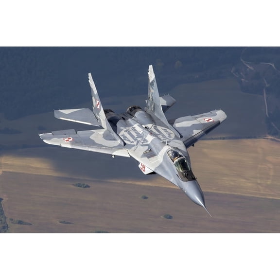 A Polish Air Force MiG-29 aircraft Poster Print