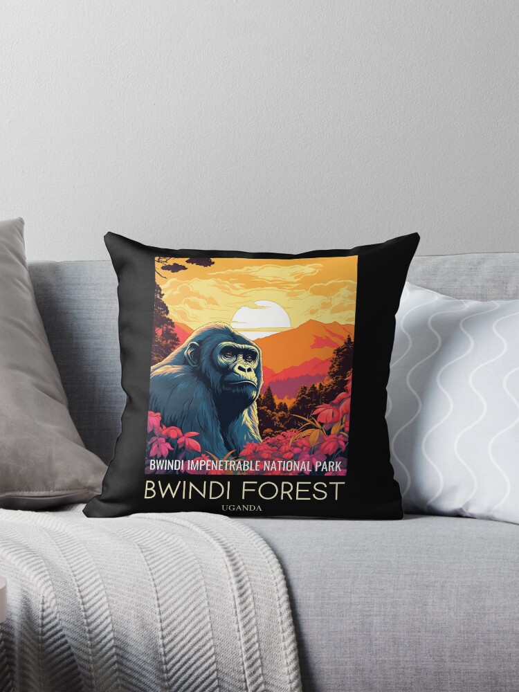 A Pop Art Travel Print of Bwindi National Park Uganda