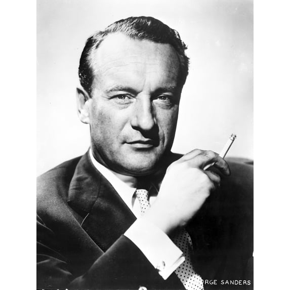 A Portrait Of George Sanders Smoking A Cigarette Photo Print (24 x 30)
