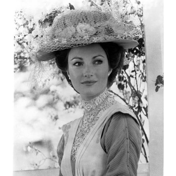 A Portrait Of Jane Seymour Wearing A Floral Hat Outdoors Photo Print (8 x 10)