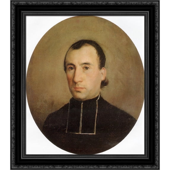 A Portrait of Eug?ne Bouguereau 20x22 Black Ornate Wood Framed Canvas Art by Bouguereau, William Adolphe