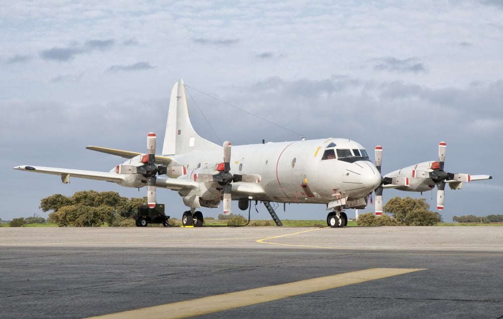 A Portuguese Air Force P-3C Cup Orion at Beja Air Base Portugal Canvas Art - Giovanni CollaStocktrek Images (36 x 23)