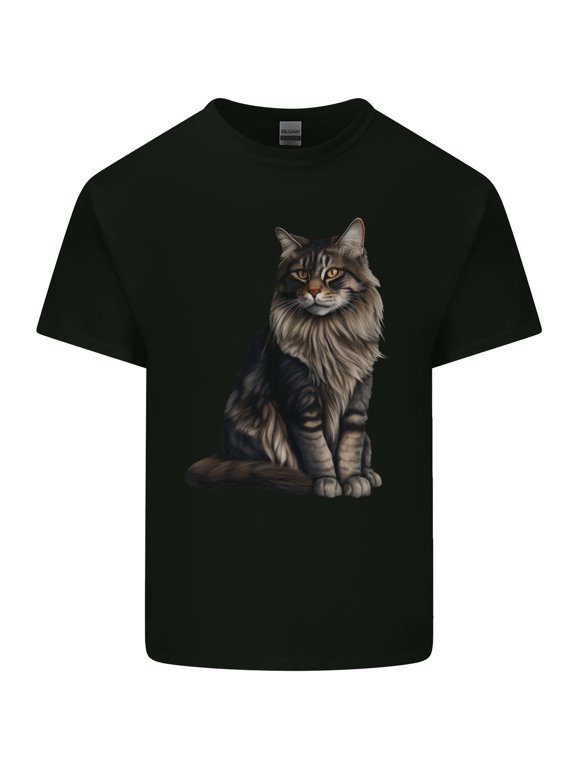 A Posing Cat Mens Cotton T-Shirt Tee Top