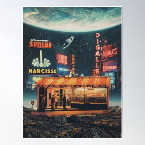 A Postcard From Year 2347 Poster Wall Art, Modern Wall Decor, 24x36 UNFRAMED