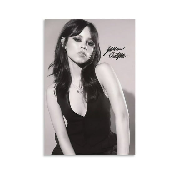 A Poster Signed by Jenna Ortega (9) Canvas Wall Art Poster Decorative Bedroom Modern Home Print Picture Artworks Posters 16x24inch(40x60cm)