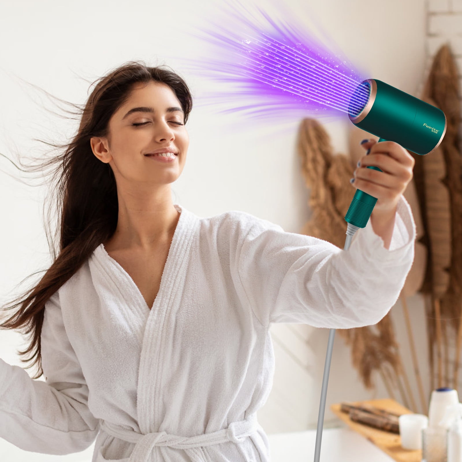 A Powerful 1200 Watt Fast Drying And Lownoise Hair Dryer With A Negative Hair Dryer With A 3