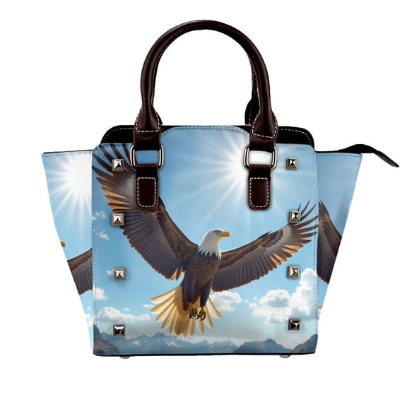 A Powerful Eagle (5) Rivet Fashion One-Shoulder Women's Handbag Tote Bag