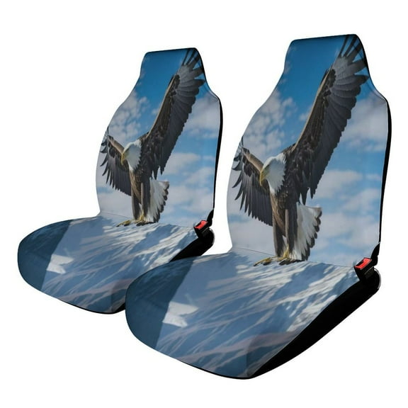 A Powerful Eagle Car Seat Covers Front Seats Universal Fit for Cars SUV Truck Auto Interior Accessories
