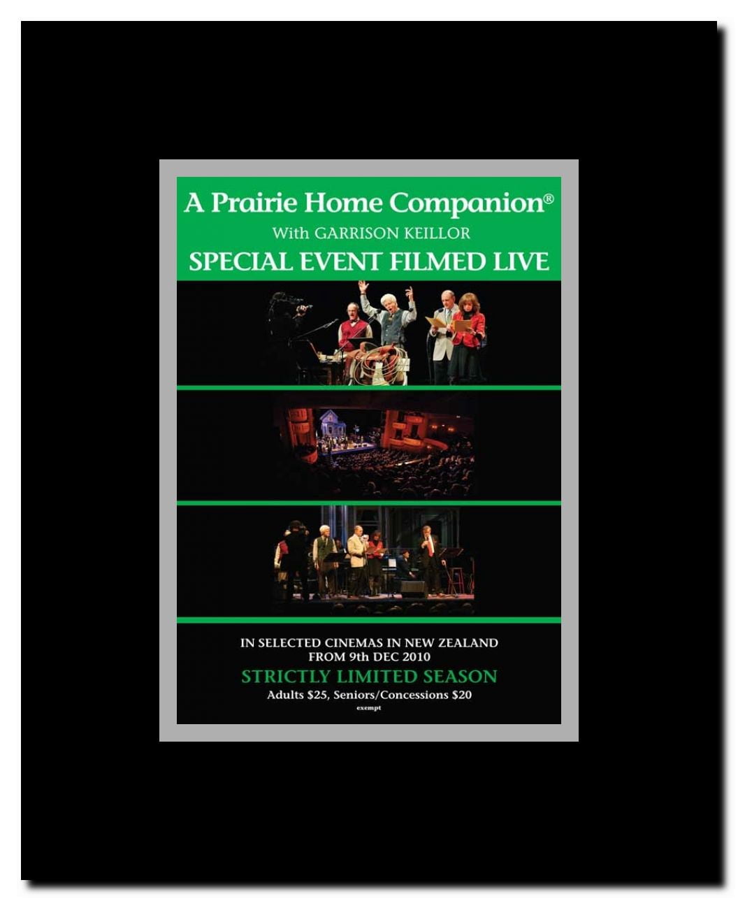 A Prairie Home Companion Live in HD! Framed Movie Poster
