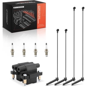 A-Premium 1 Ignition Coil with 4 Wire and 4 Iridium Spark Plugs Compatible with Subaru Outback 2005-2009, Forester 2005-2008, Impreza 2005-2010, Legacy 2005-2009 & Saab 9-2X 2005-2006, 2.5L