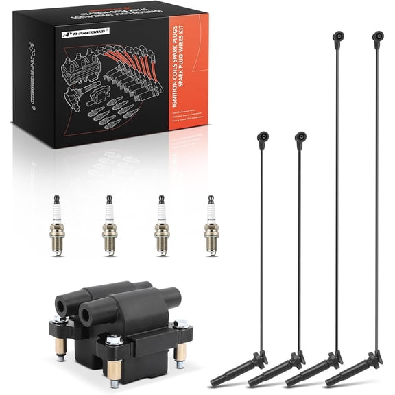 A-Premium 1 Ignition Coil with 4 Wire and 4 Iridium Spark Plugs Compatible with Subaru Outback 2005-2009, Forester 2005-2008, Impreza 2005-2010, Legacy 2005-2009 & Saab 9-2X 2005-2006, 2.5L