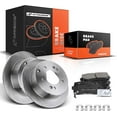 thumbnail image 1 of A-Premium 10.31 inch (262mm) Rear Solid Brake Rotors + Ceramic Pads Kit Compatible with Select Kia Models - Forte 2010-2013, Forte5 2012-2013, Forte Koup 2010-2013, 6-PC Set, 1 of 9